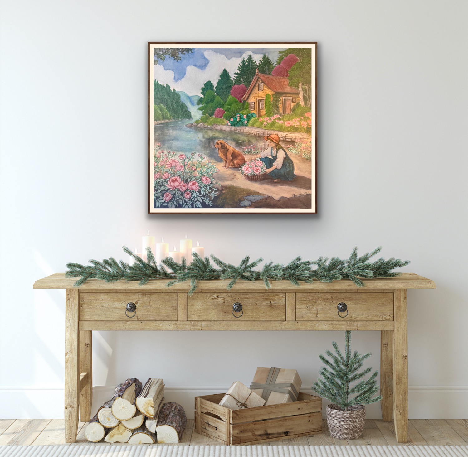 GÜL SEPETLİ KIZ VE KÖPEĞİ - Görsel 2