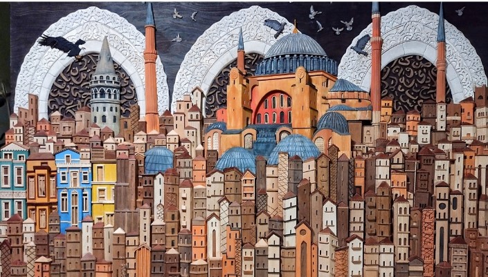 3d ahşap el yapımı /Kadim İstanbul  - Görsel 3