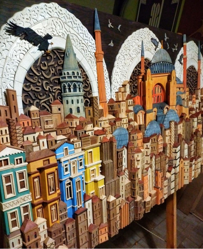 3d ahşap el yapımı /Kadim İstanbul  - Görsel 1